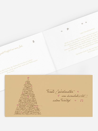 Geschäftliche Weihnachtskarte O Tannenbaum