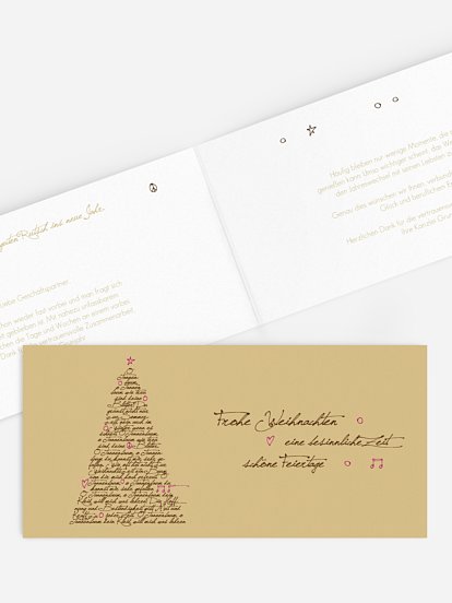 Geschäftliche Weihnachtskarte O Tannenbaum