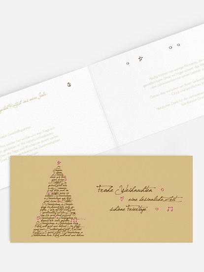 Geschäftliche Weihnachtskarte O Tannenbaum