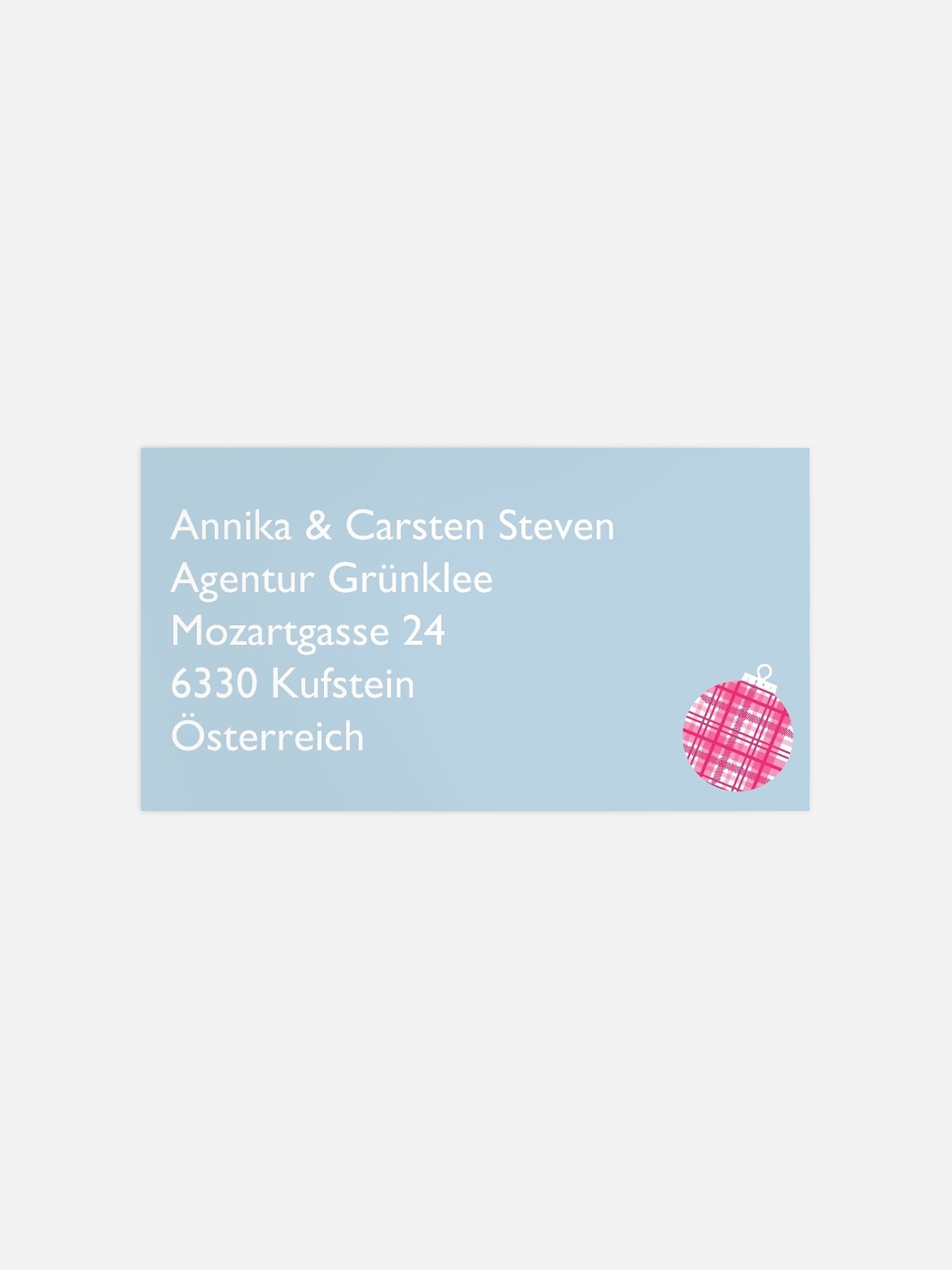 Empfängeraufkleber Weihnachten Weihnachtsfest