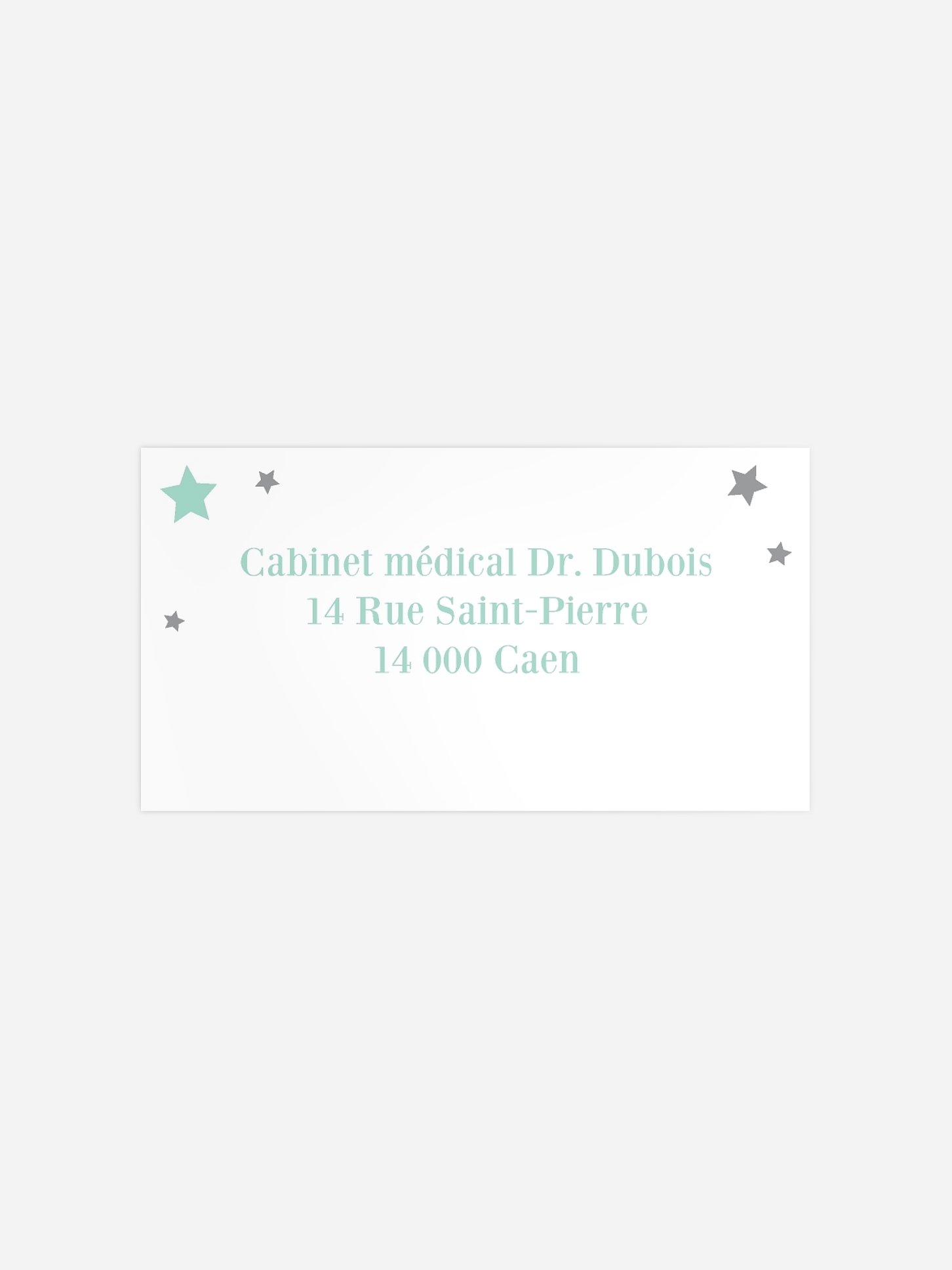 Étiquette destinataire voeux entreprise Pure