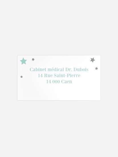 Étiquette destinataire voeux entreprise Pure