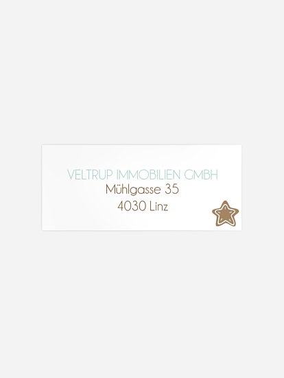 Absenderaufkleber geschäftl. Weihnachten Lebkuchen