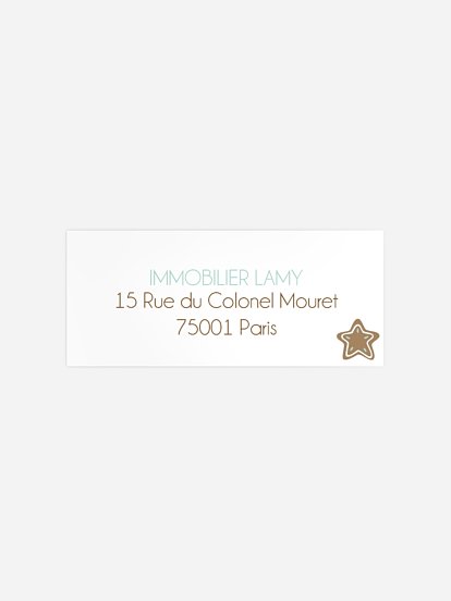 Étiquette expéditeur voeux entreprise Pain d'épices