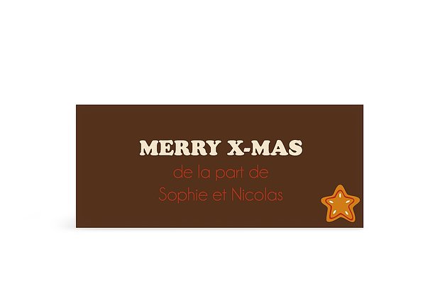 Étiquette cadeau Noël Pain d'épices