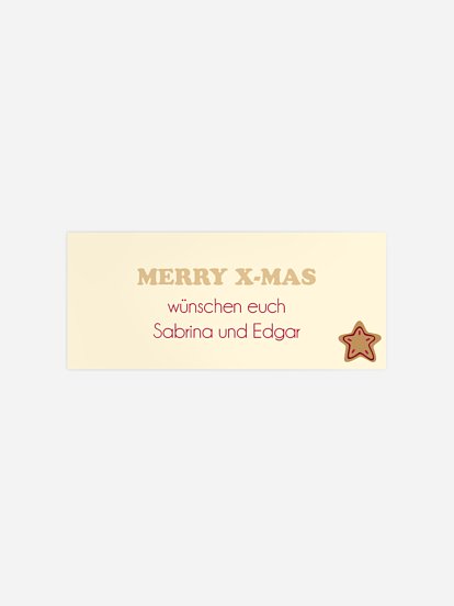 Geschenkaufkleber Weihnachten Lebkuchen