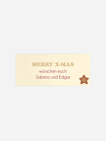 Geschenkaufkleber Weihnachten Lebkuchen