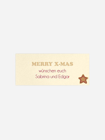 Geschenkaufkleber Weihnachten Lebkuchen