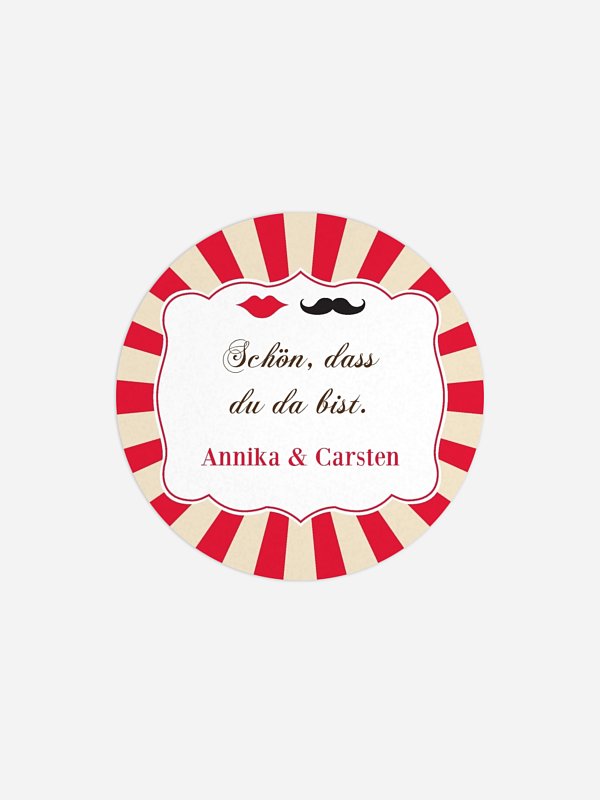 Geschenkaufkleber Hochzeit Moustache