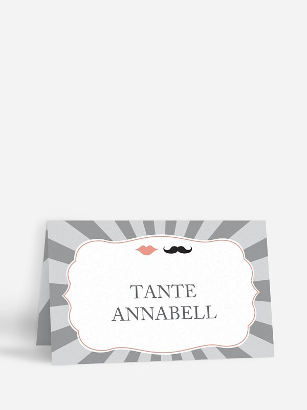Tischkarte Hochzeit Moustache
