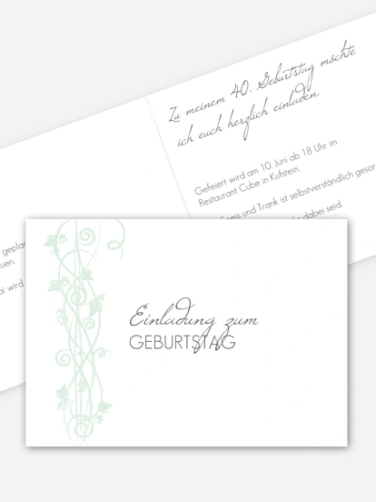 Einladung 40. Geburtstag Ranke