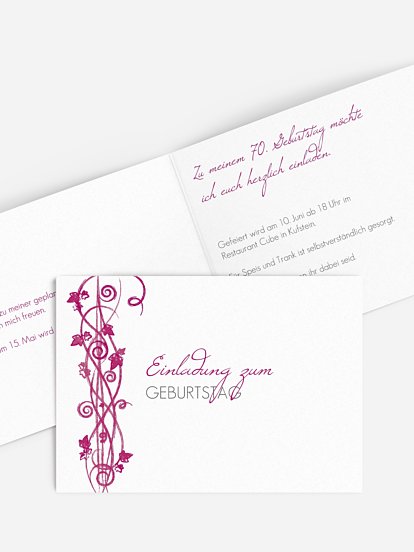 Einladung 70. Geburtstag Ranke