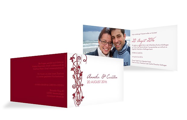 Hochzeitseinladung Ranke