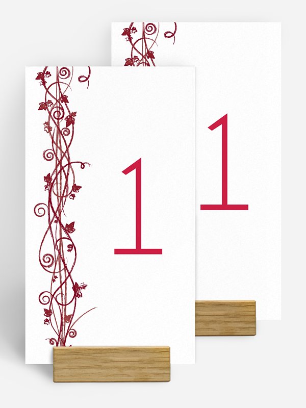 Numéro de table mariage Sarment