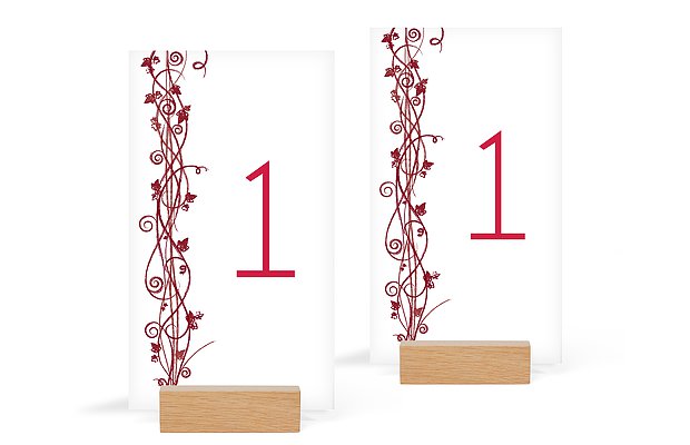 Numéro de table mariage Sarment