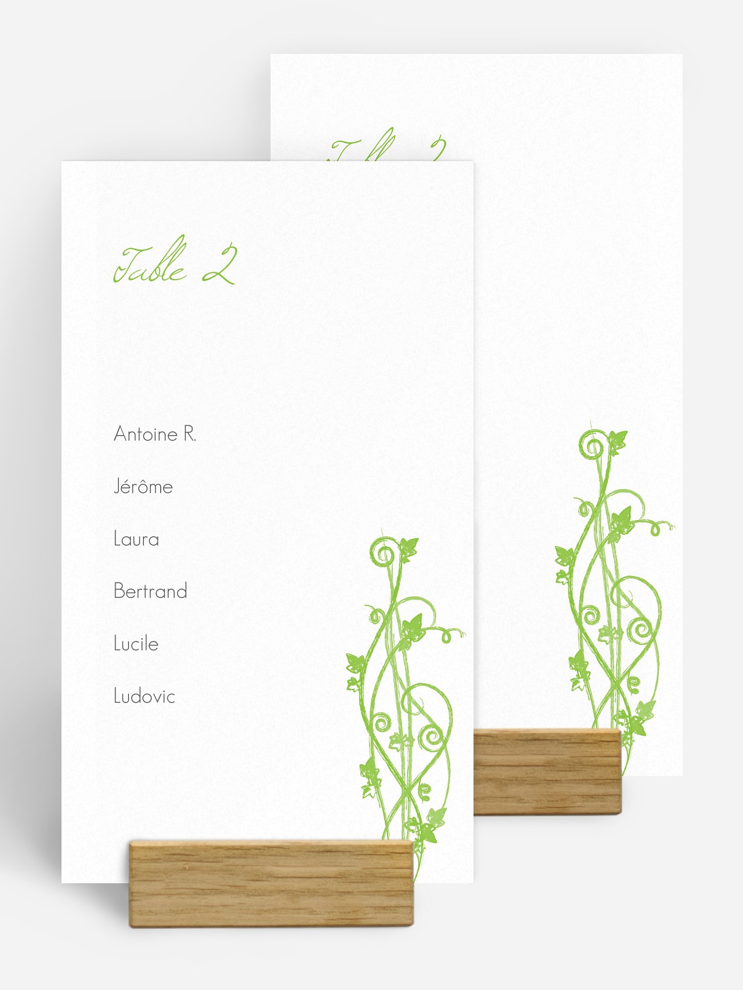 Nom de table mariage Sarment