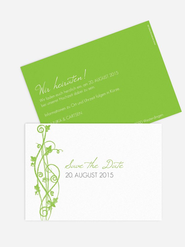 Save-the-Date Karte Ranke