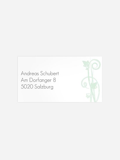 Empfängeraufkleber Geburtstag Ranke