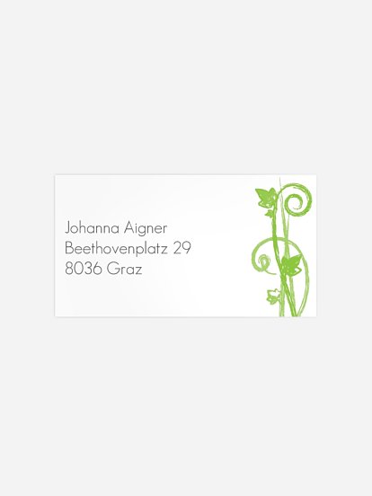 Empfängeraufkleber Party Ranke