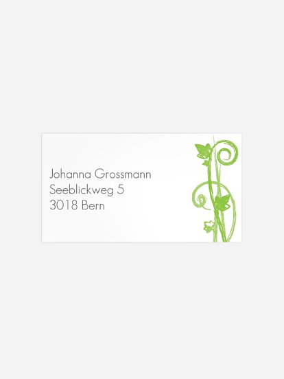 Empfängeraufkleber Party Ranke