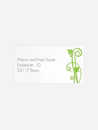 Empfängeraufkleber Party Ranke