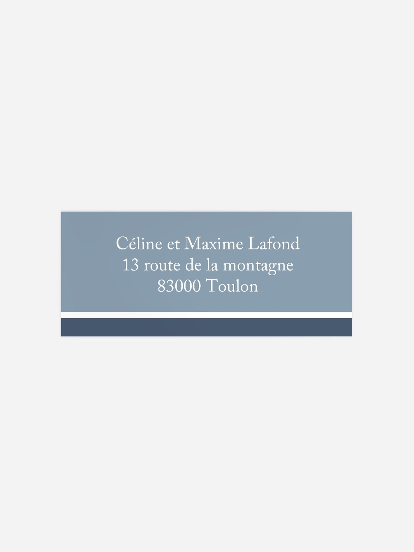 Étiquette expéditeur mariage Temps du coeur