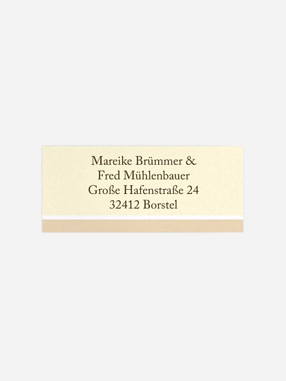 Absenderaufkleber Hochzeit Herzenszeit