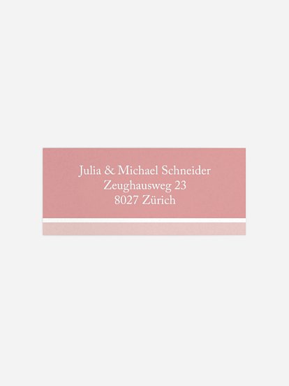 Absenderaufkleber Hochzeit Herzenszeit