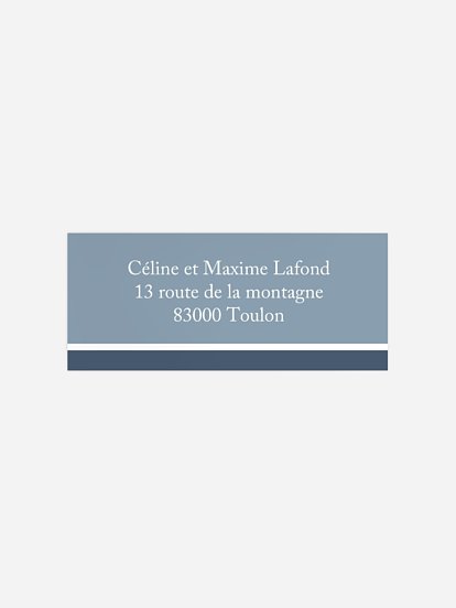 Étiquette expéditeur mariage Temps du coeur