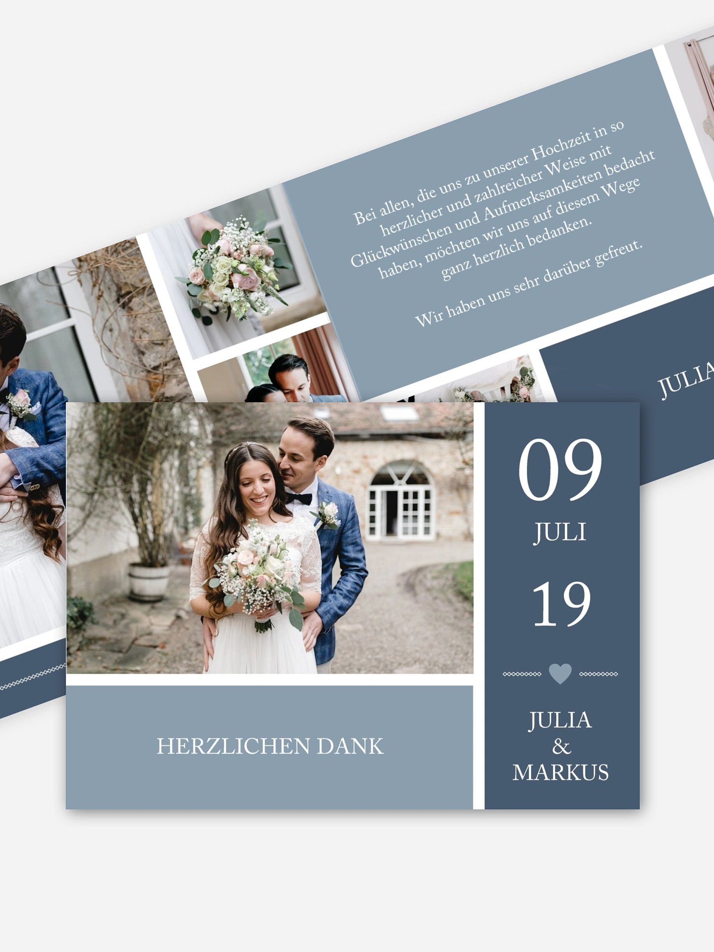 Dankeskarte Hochzeit Herzenszeit