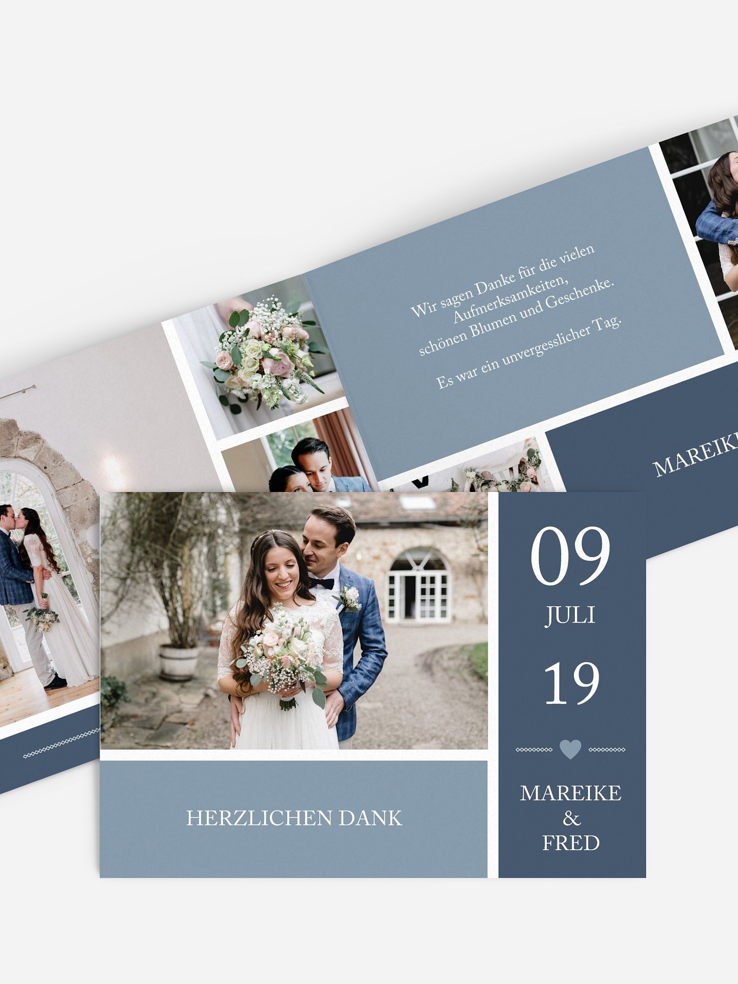 Dankeskarte Hochzeit Herzenszeit