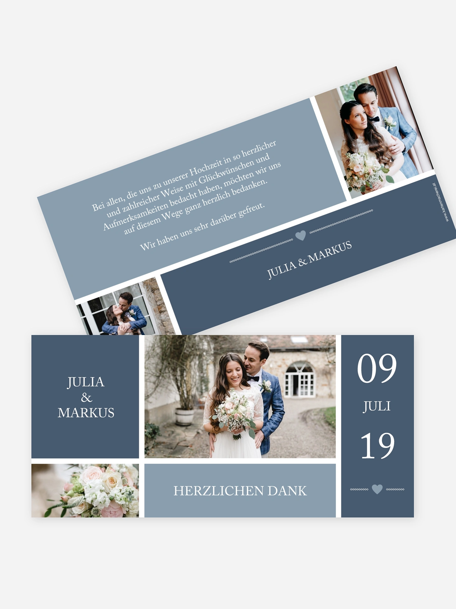 Dankeskarte Hochzeit Herzenszeit