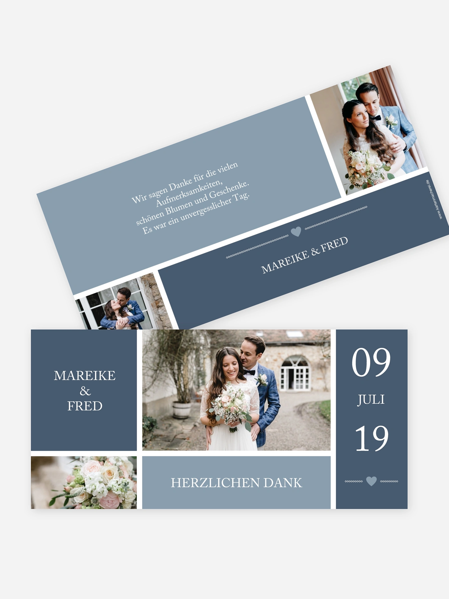 Dankeskarte Hochzeit Herzenszeit
