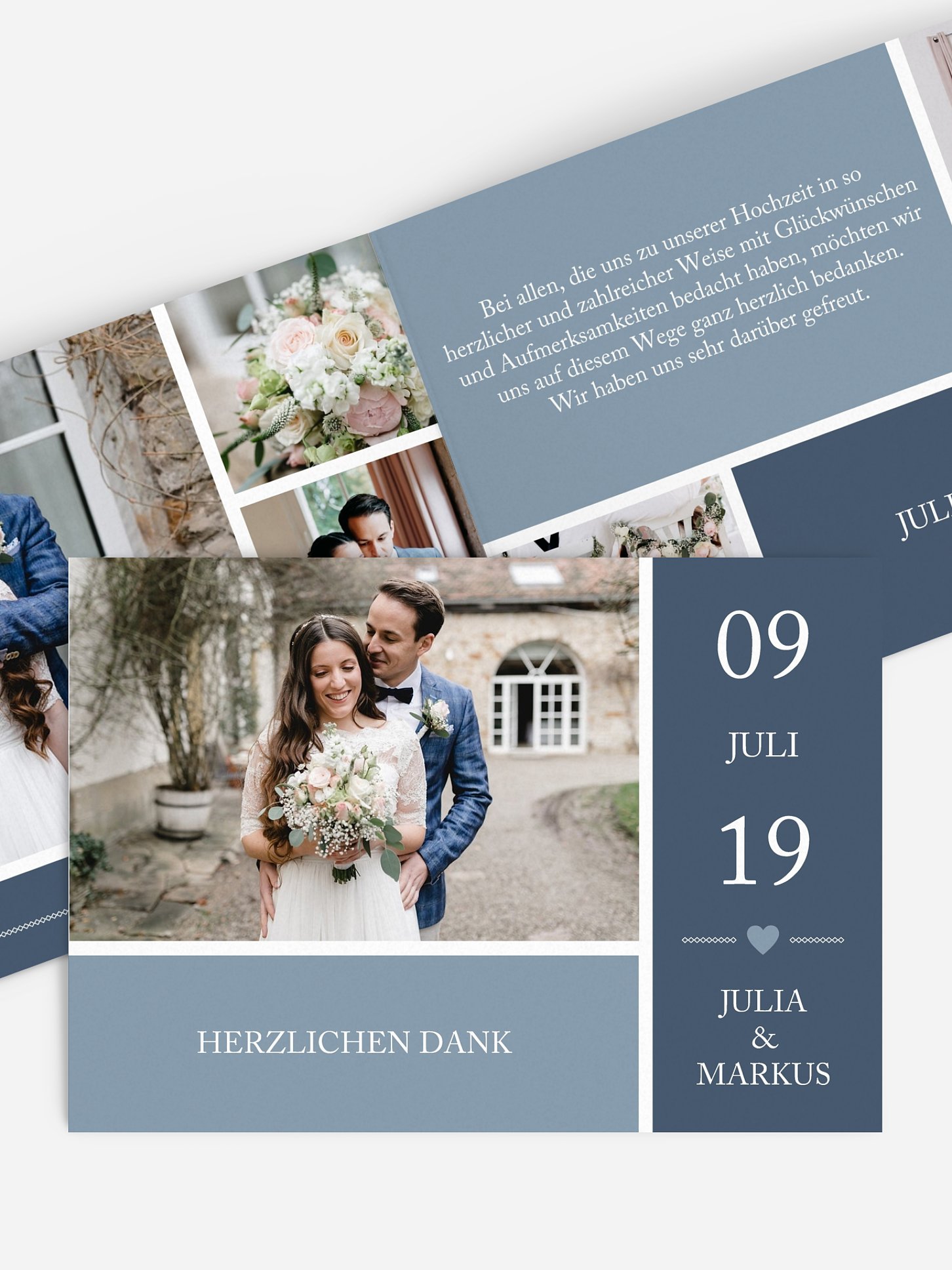 Dankeskarte Hochzeit Herzenszeit