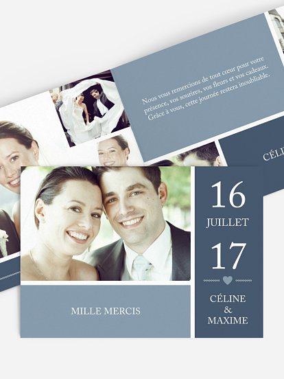 Carte de remerciements Temps du coeur