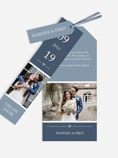 Dankeskarte Hochzeit Herzenszeit