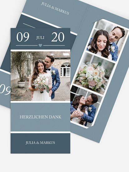 Dankeskarte Hochzeit Herzenszeit