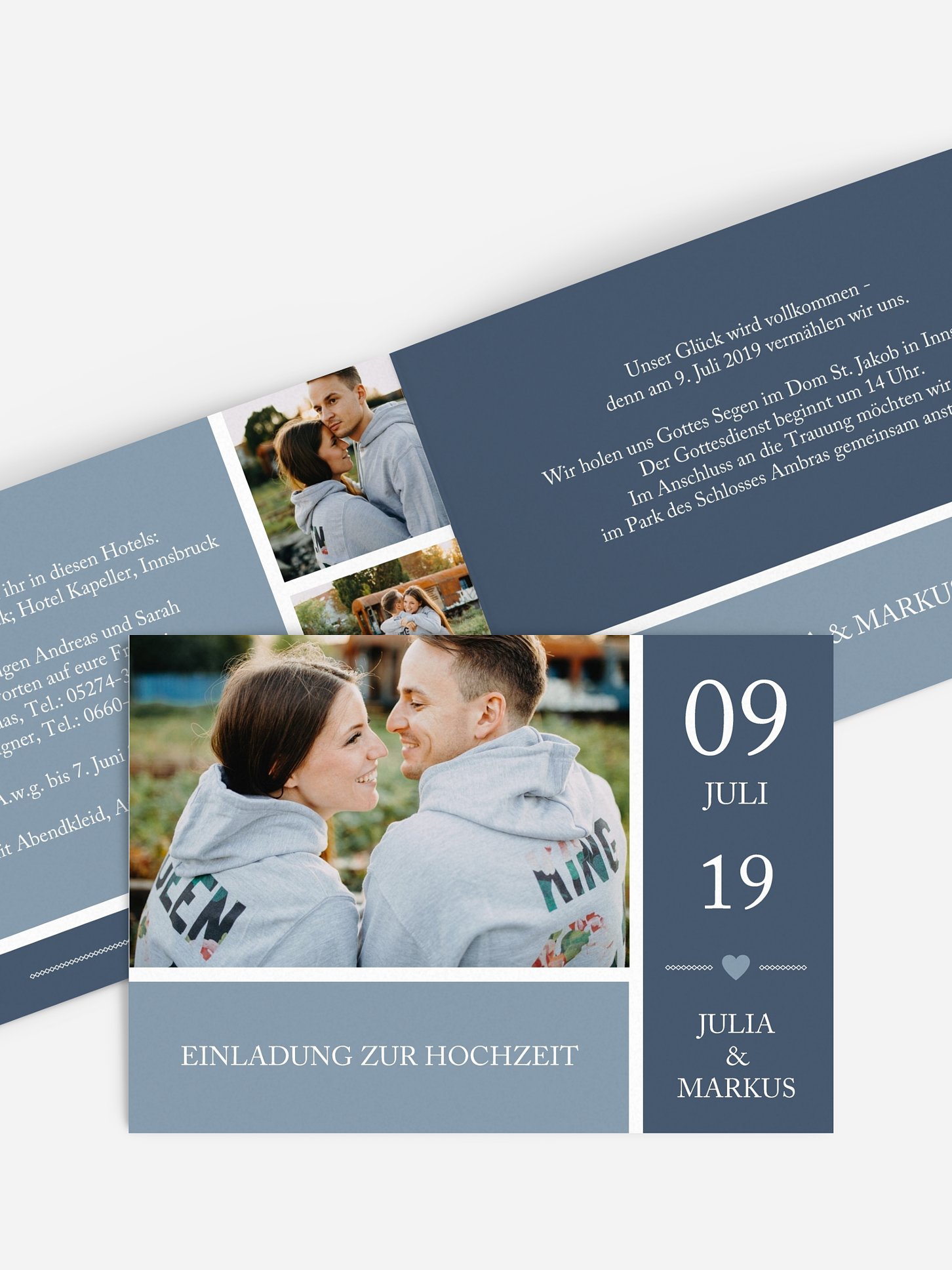 Hochzeitseinladung Herzenszeit