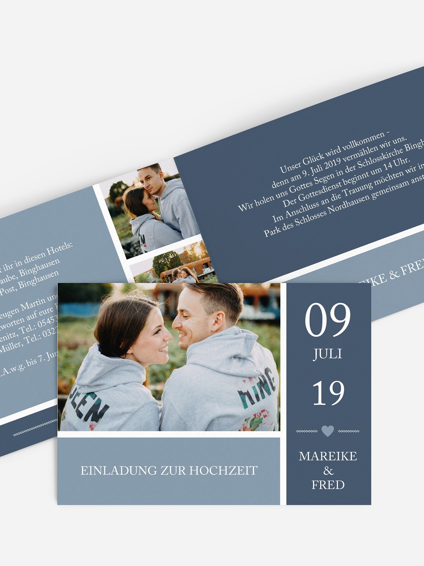 Hochzeitseinladung Herzenszeit