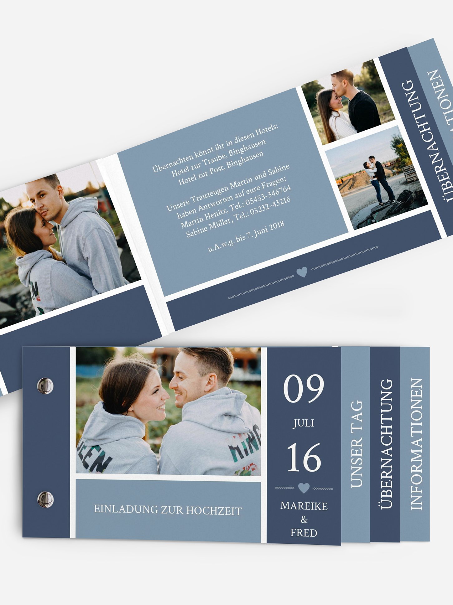 Hochzeitseinladung Herzenszeit
