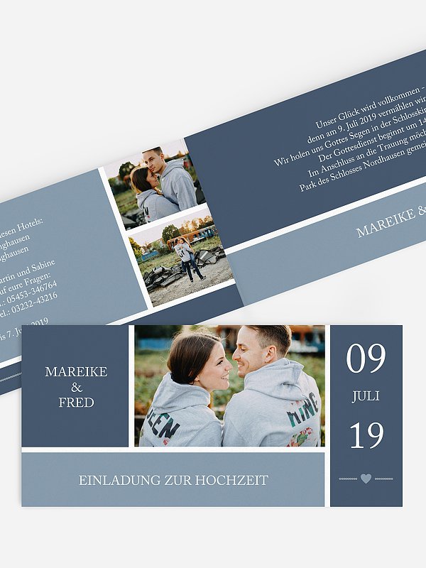 Hochzeitseinladung Herzenszeit