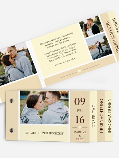 Hochzeitseinladung Herzenszeit