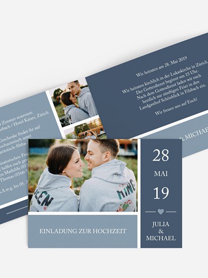 Hochzeitseinladung Herzenszeit