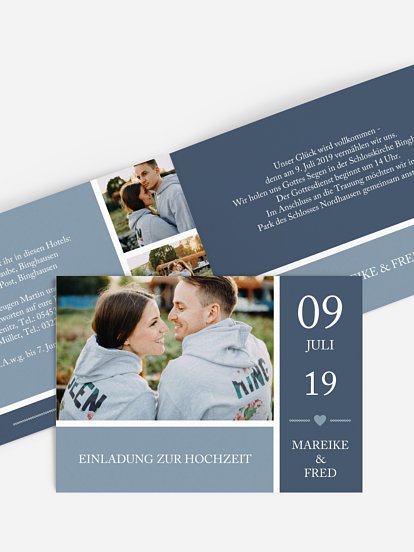 Hochzeitseinladung Herzenszeit