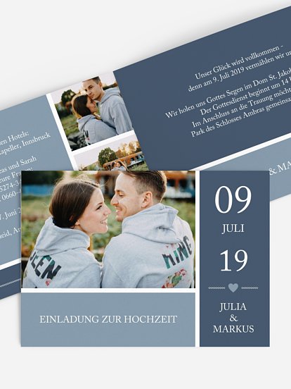Hochzeitseinladung Herzenszeit