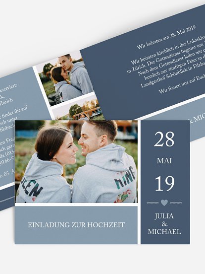 Hochzeitseinladung Herzenszeit