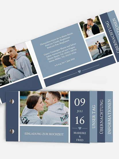 Hochzeitseinladung Herzenszeit