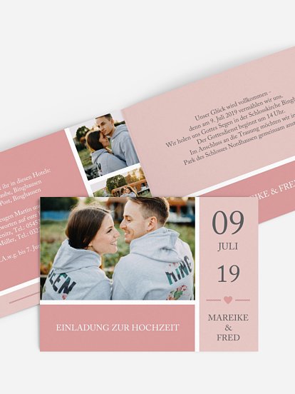 Hochzeitseinladung Herzenszeit