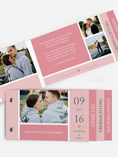 Hochzeitseinladung Herzenszeit