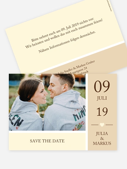 Save-the-Date Karte Herzenszeit